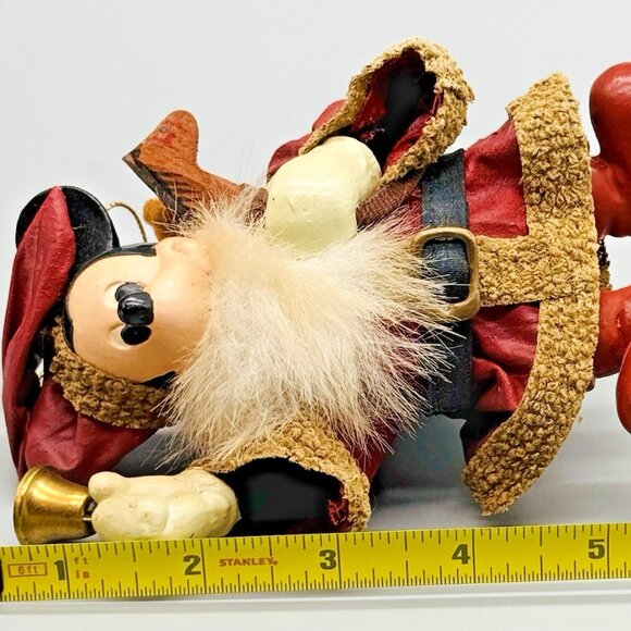 Santas World Kurt Adler Fabric Mickey Mouse Santa Figure Walt Disney 6 inch - Picture 11 of 11